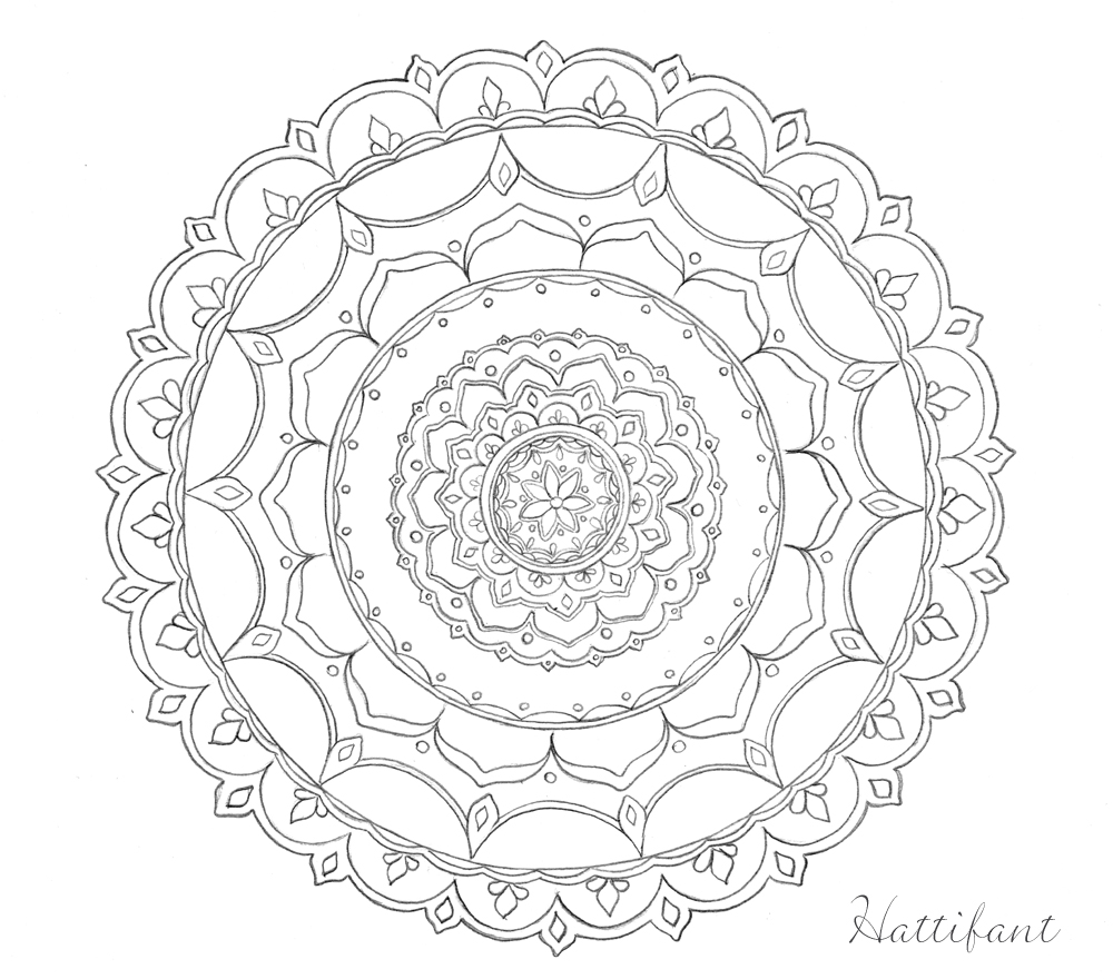 Hattifant's Stress Rielief Mandala Doodle