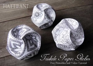 Hattifant - Triskele Paper Globes Paper Craft