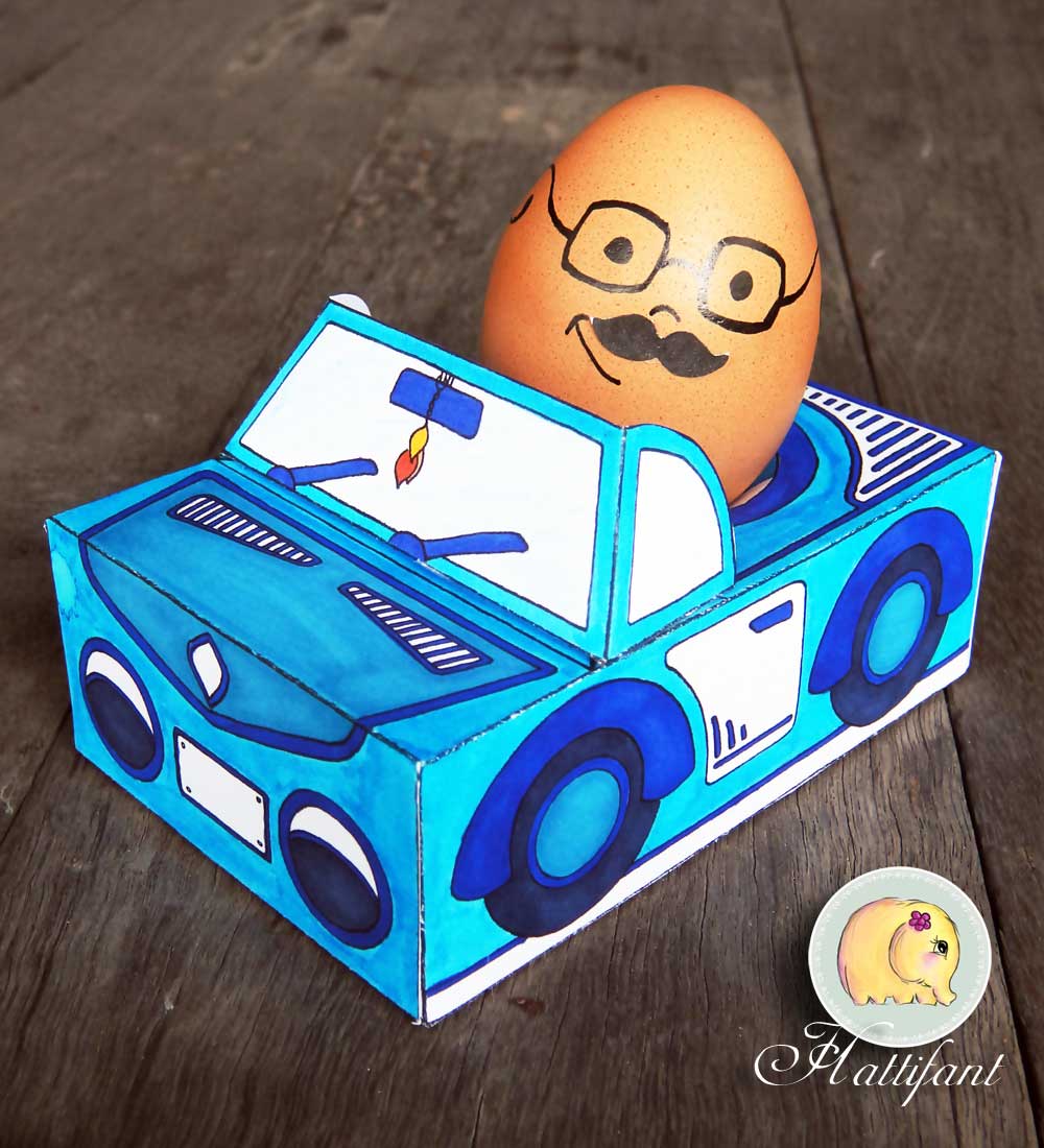 Hattinfant Easter Egg People and Cars Cabri