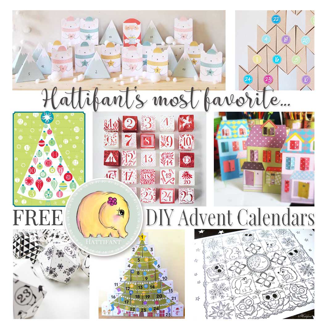 Hattifant's favorite FREE DIY ADvent Calendars