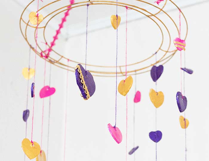 Hattifant's Favorite Clay Crafts Hearts Mobile Garland