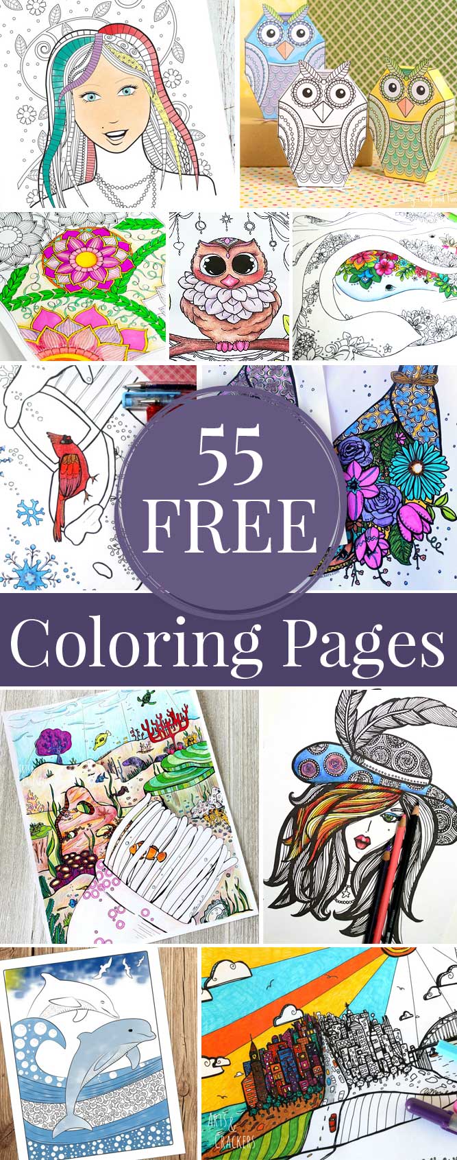 Hattifant's Coloring Tribe Round Up with 55 free Coloring Pages
