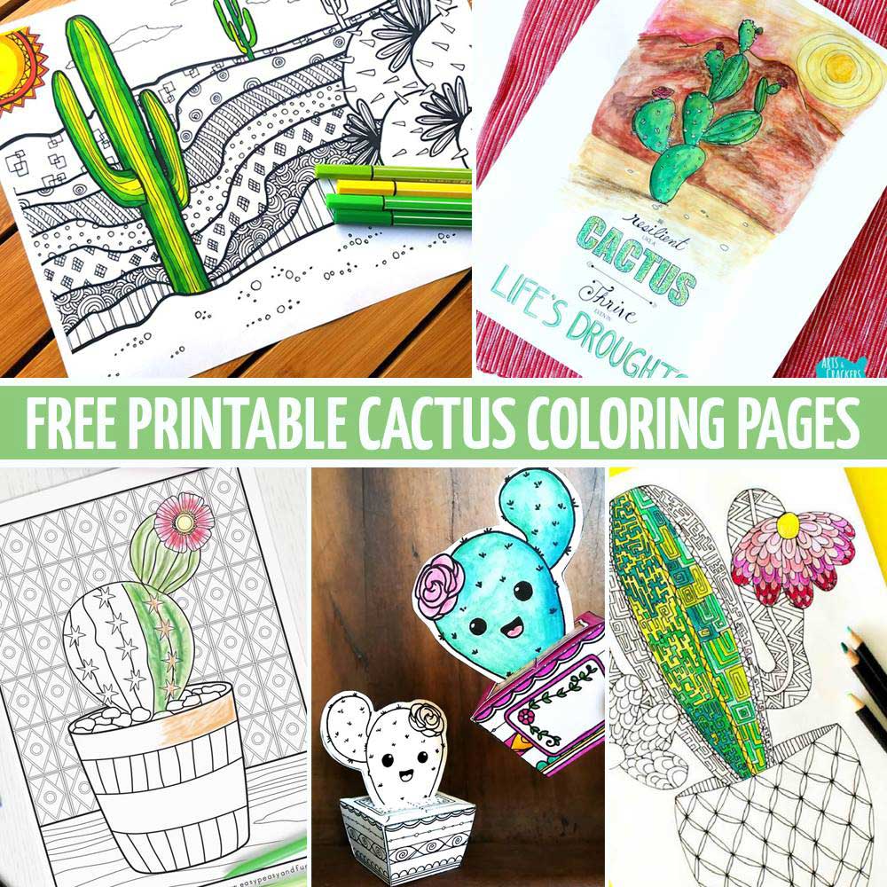 Hattifant Round Up with Coloring Tribe Friends Cactus COloring Pages and papercraft