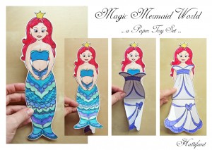 Hattifant's Magic Mermaid World Paper Toy Set