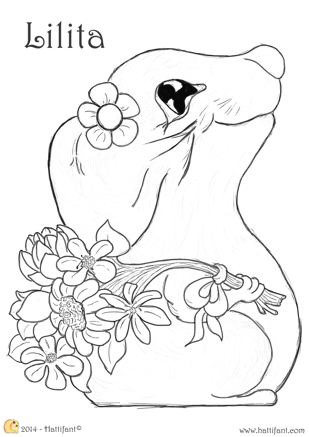 Click here to download full size version of Lilita to colour in!