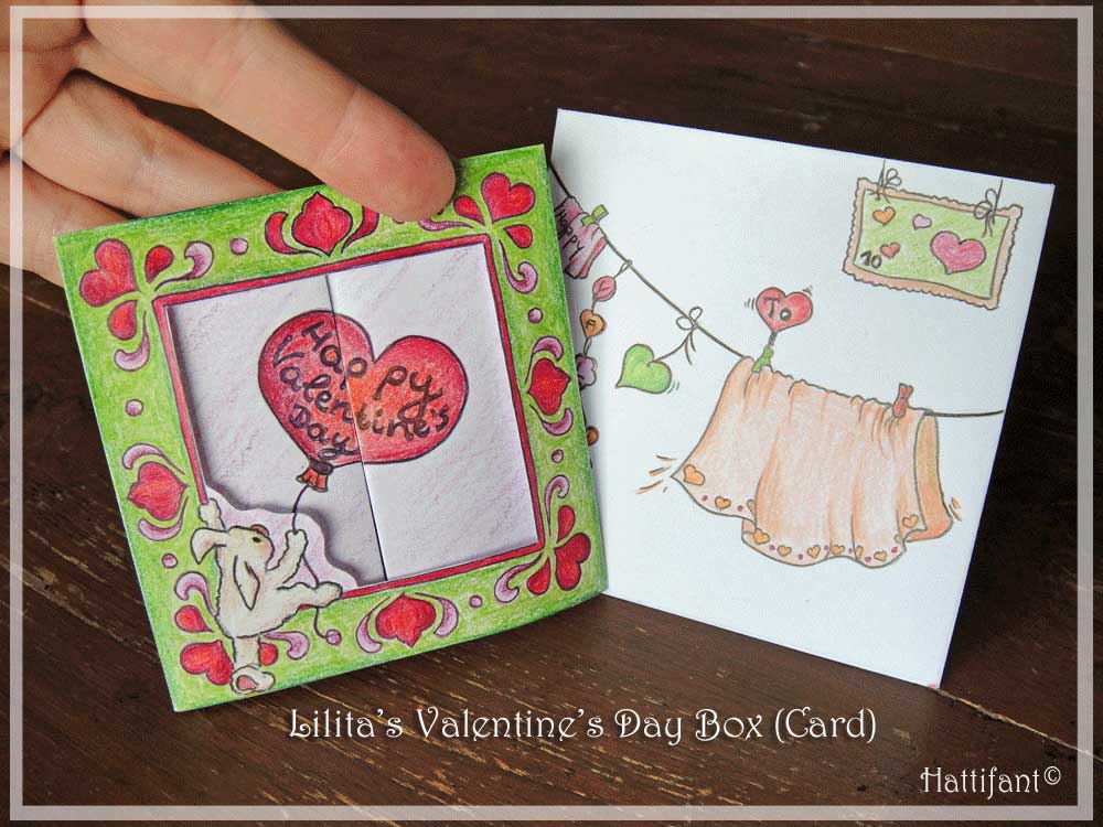 Hattifant's Valentine Mouse Popup Box Card How To 9