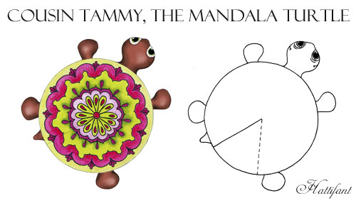 Hattifant Mandala Turtle Family colour color as a kidscraft Tammy