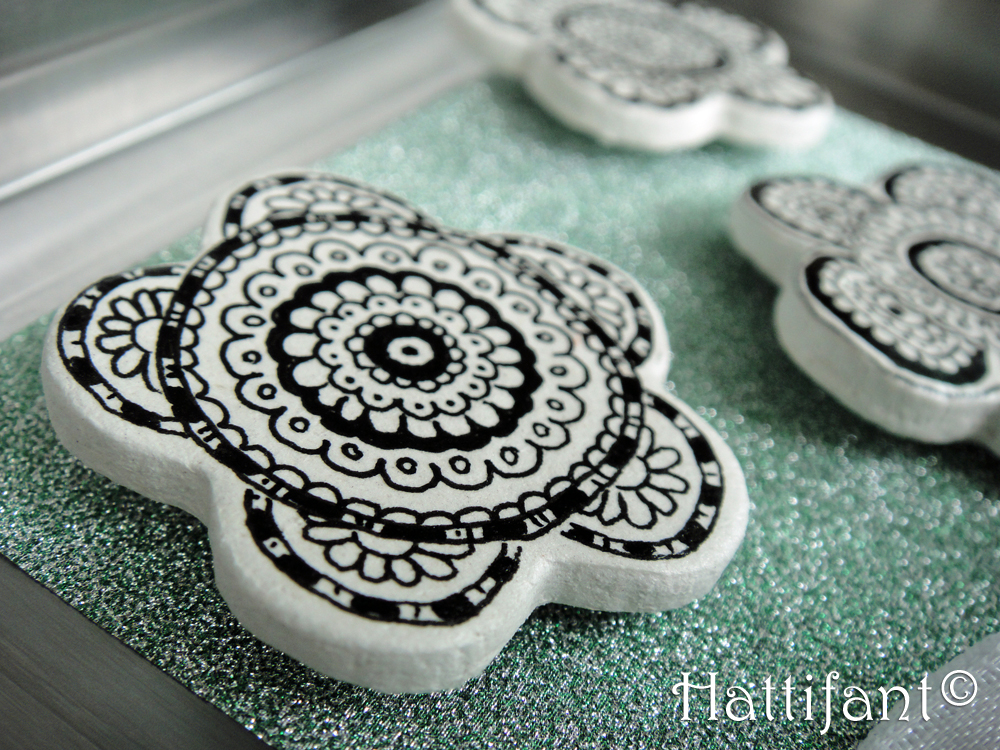 Hattifant Airdrying Clay Magnets decorated with Marker