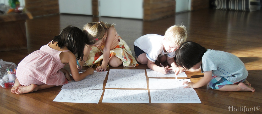 Hattifant's Giant Mandala Flower Doodle Poster