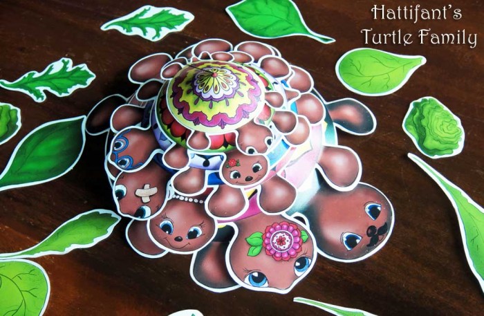 Hattifant Mandala Turtle Family colour color as a kidscraft