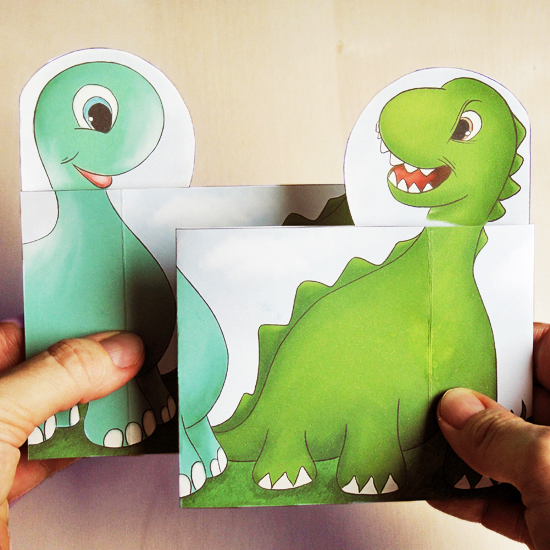 Hattifant Peekaboo Dinosaur Family