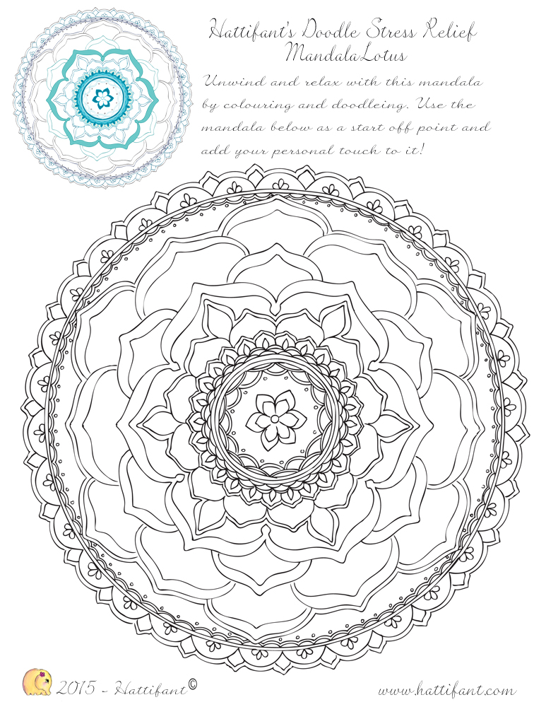 Hattifant's Stress Relief LOTUS Mandala