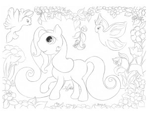 Hattifant's GIANT Pony Love Poster Colouring Fun