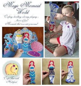 Hattifant'S Magic Mermaid World Paper Toy Set