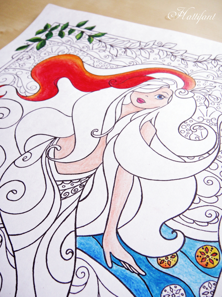 Hattifant's Mermaid Galore Grown Up Coloring