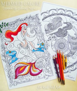 Hattifant's Mermaid Galore Grown Up Coloring Pages