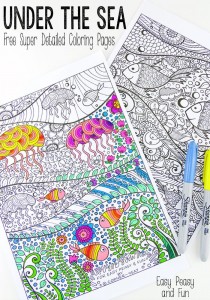 Under The Sea Coloring Pages by RahemaShah