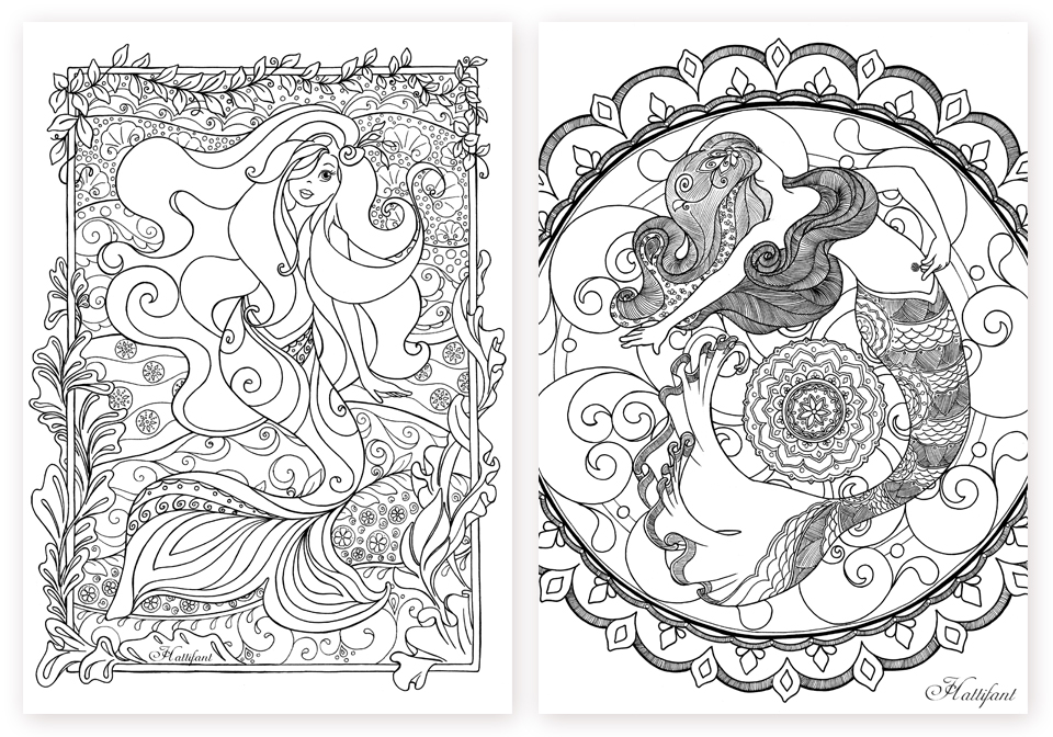 5200 Coloring Pages Mermaid  Images