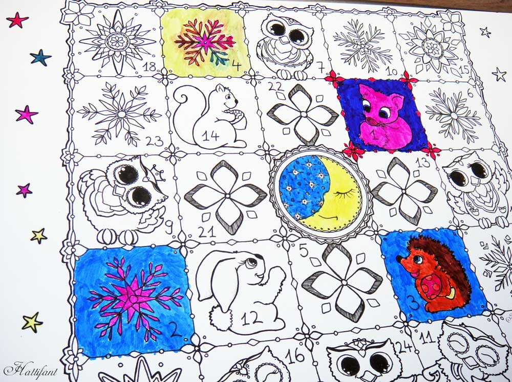 Hattifants Advent Calendar Coloring Page