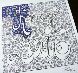 Hattifant Happy 2016 Coloring Page