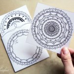 Hattifant Flower Mandala Stationary Pop Up Card Foldable Card