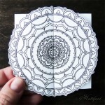 Hattifant Flower Mandala Stationary Pop Up Card Foldable Card