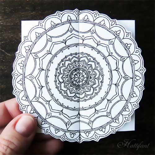 Hattifant - Mandala Cards to color