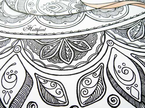 Hattifant Winter Coloring Pages Fox Detail Zentangle inspired