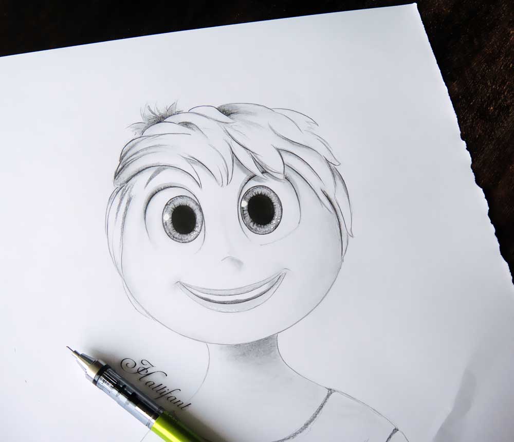 Sketch of Joy from Inside Out InsideOut Best Animated Movie Oscar Win 2016