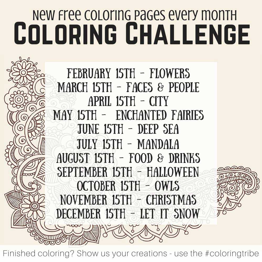 coloring tribe challenge coloring pages
