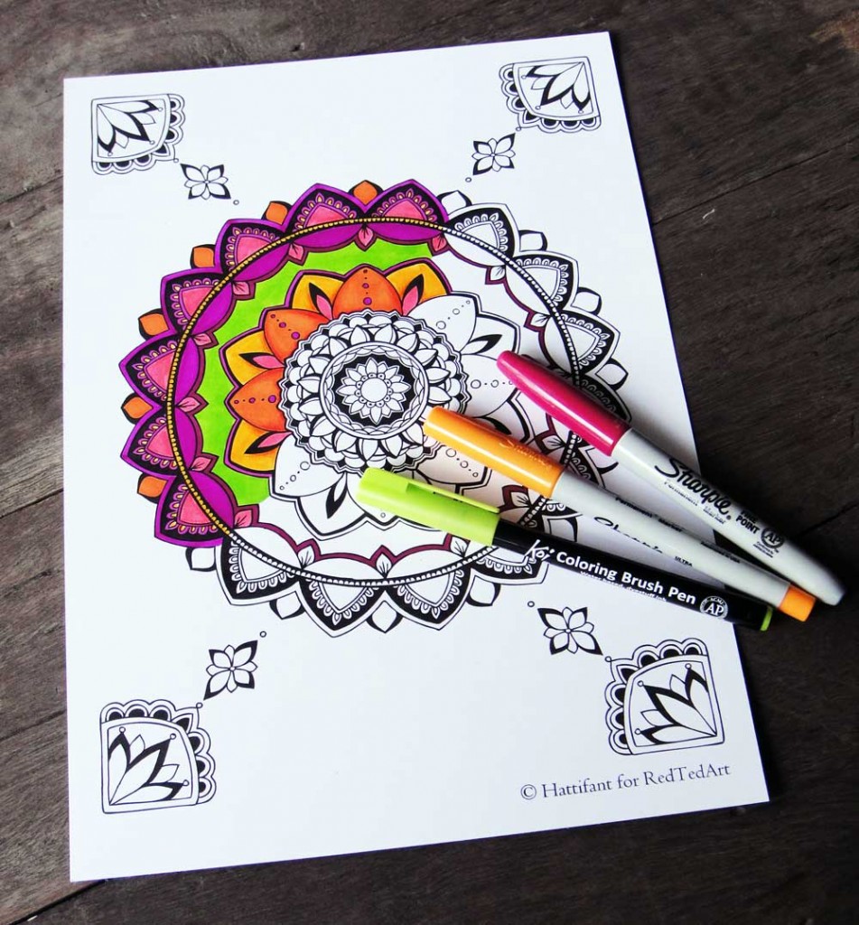 Download Mandala Therapy - Coloring Pages - Hattifant
