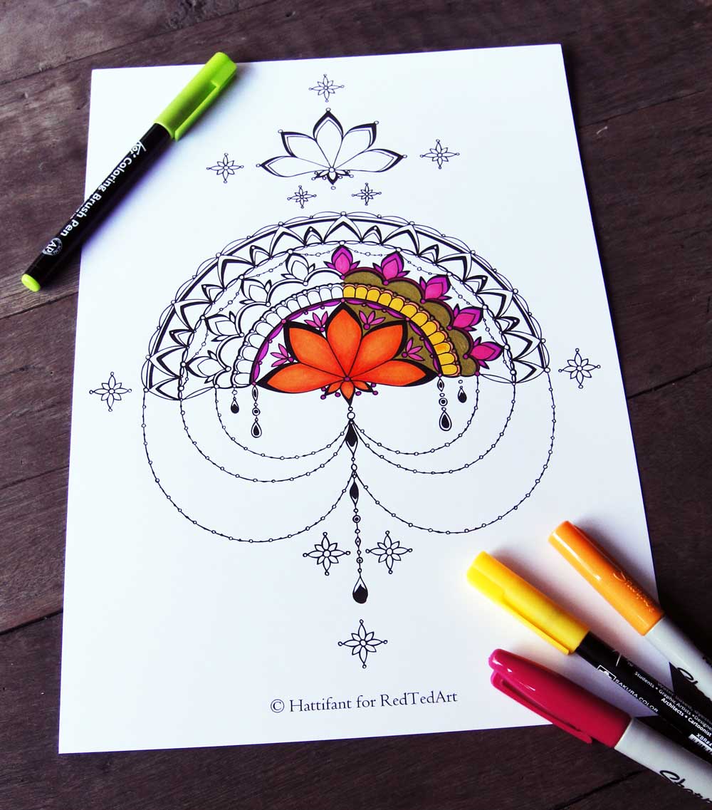 art therapy coloring pages mandala designs