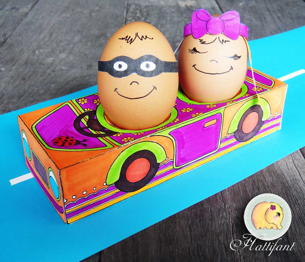 Hattinfant Easter Egg People and Cars Rodeo