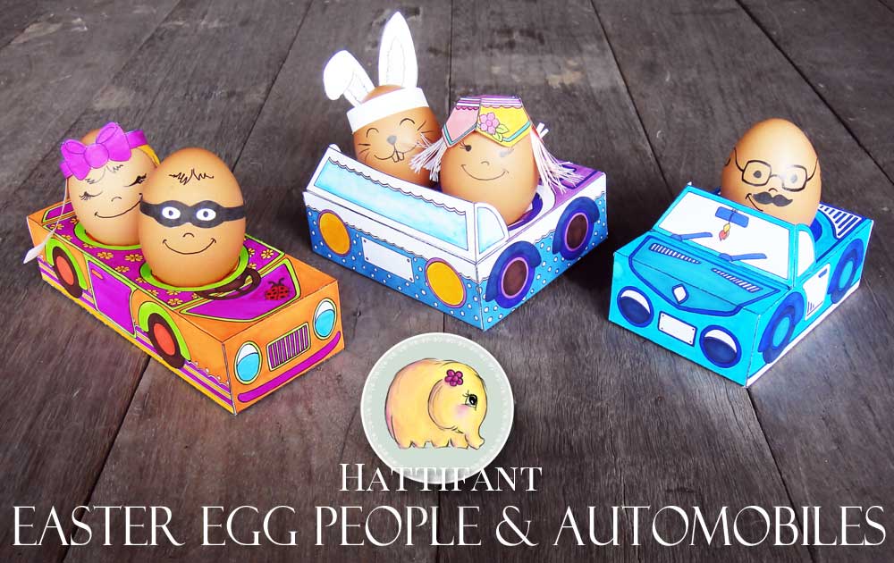 Hattinfant Easter Egg People and Cars