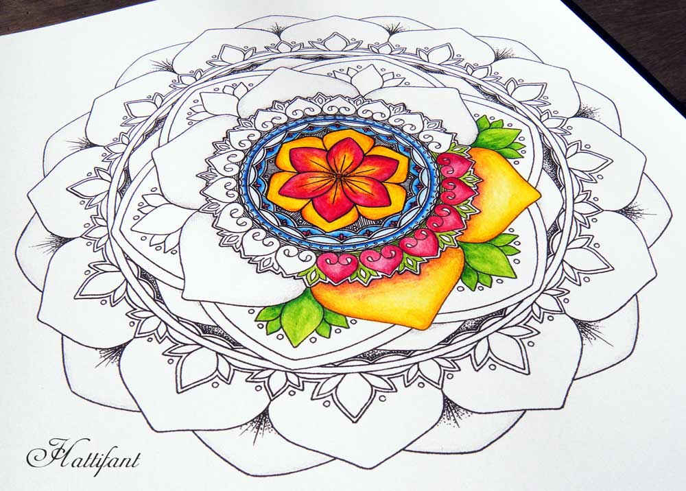 mandala coloring page spring bundle  hattifant