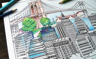 Hattifant City coloring Page for adults together with Coloring Tribe