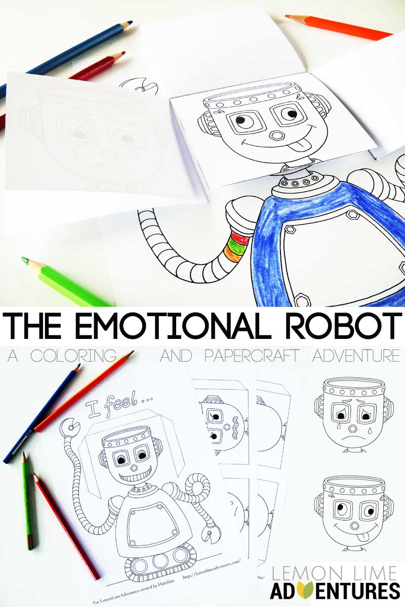Hattifant's Emotional Robot for LemonLimeAdventures a simple emotions activity for kids