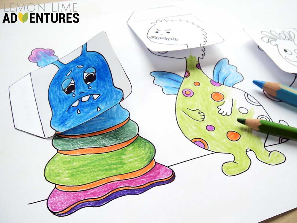 Hattifant's Monstrous Emotions for LemonLimeAdventures a simple emotions activity for kids