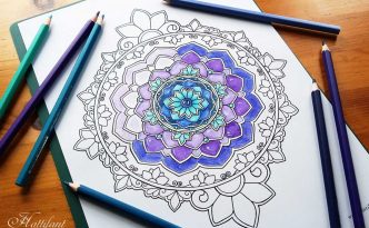 Hattifant Mandala Adult Coloring Papge with Coloring Tribe July 2016