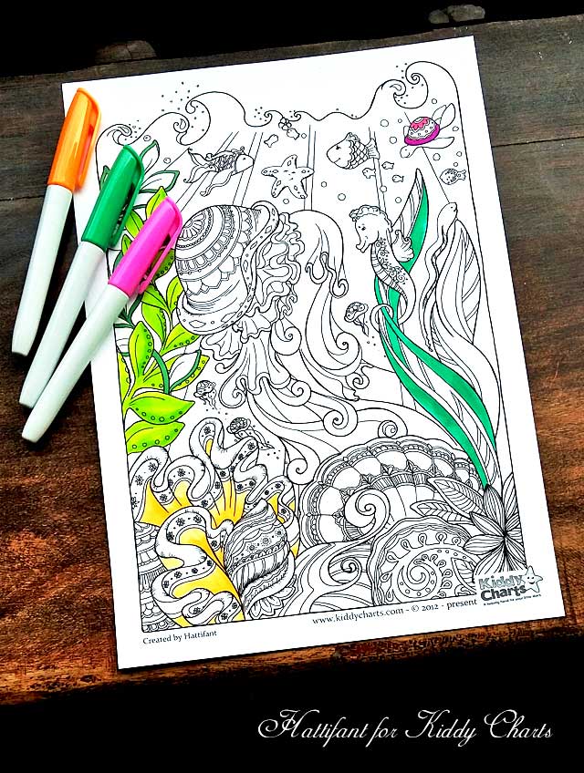 Hattifant Coloring Pages for Kids and Adults Ocean