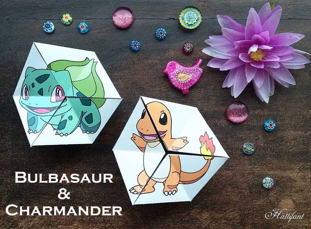 Hattifant pokemon evolution papertoy flextangle kaleidocycle coloring page free printable bulbasaur charmander