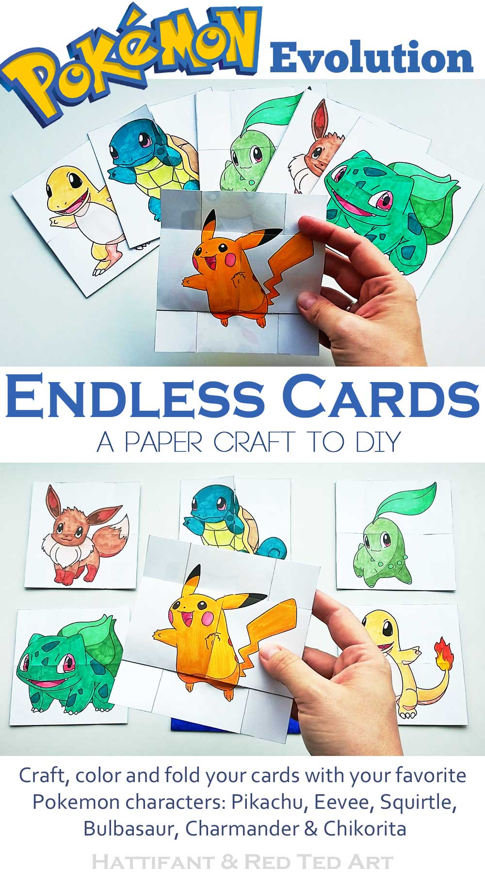 Paper Toys Pokemon Evolution ENDLESS CARDS Hattifant