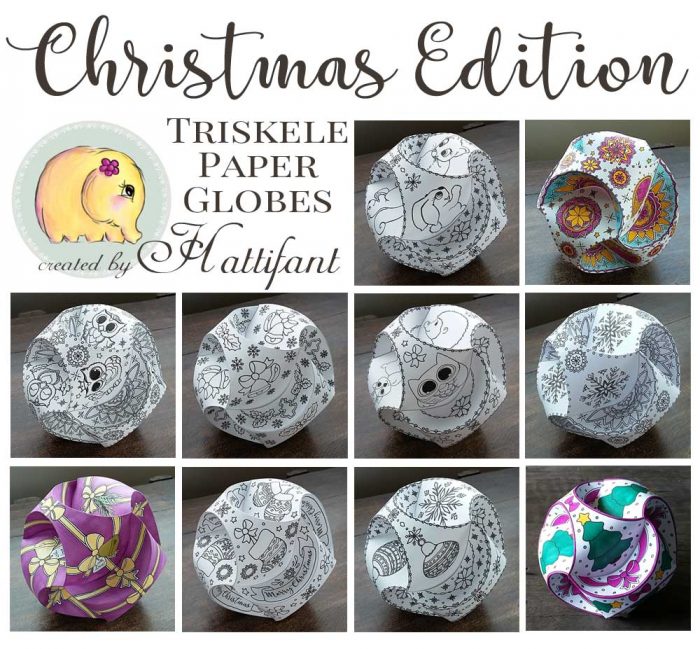 Hattifant Christmas Triskele Paper Globe Set Origami Ball Summary