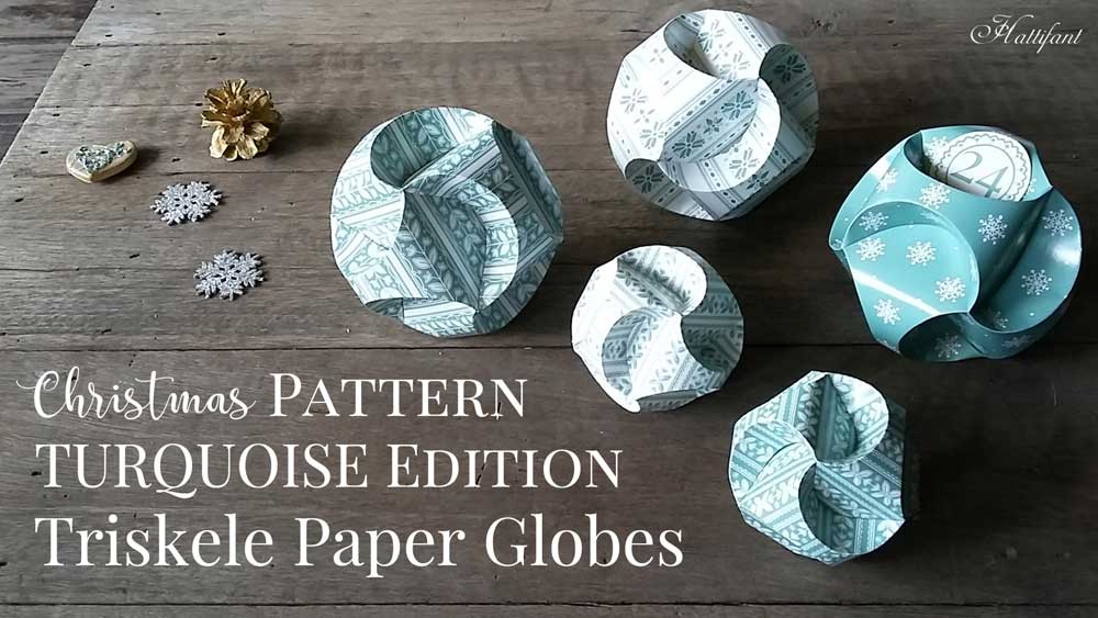 Hattifant Triskele Paper Globe Christmas Pattern Edition to decorate and craft