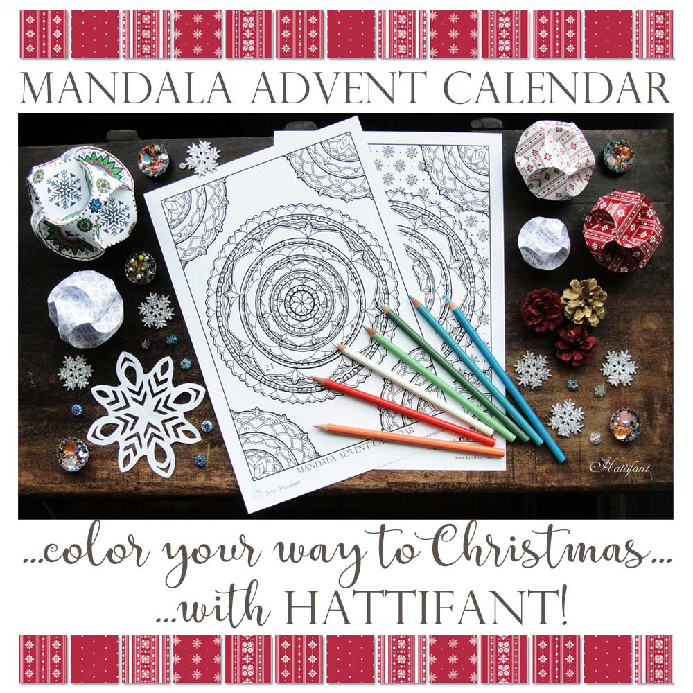 Hattifant's Mandala Advent Calendar to color your way to Christmas in style