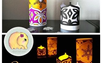 Hattifant's Snowflake Luminary LED Night Light Papercraft