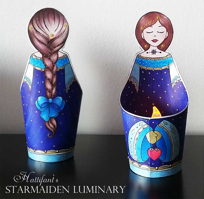 Hattifant's Angel and Starmaiden Luminary Papercraft LED Light