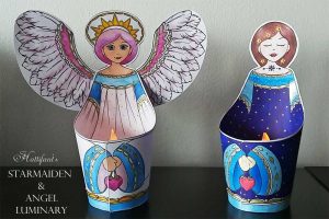 Hattifant's Angel and Starmaiden Luminary Papercraft LED Light