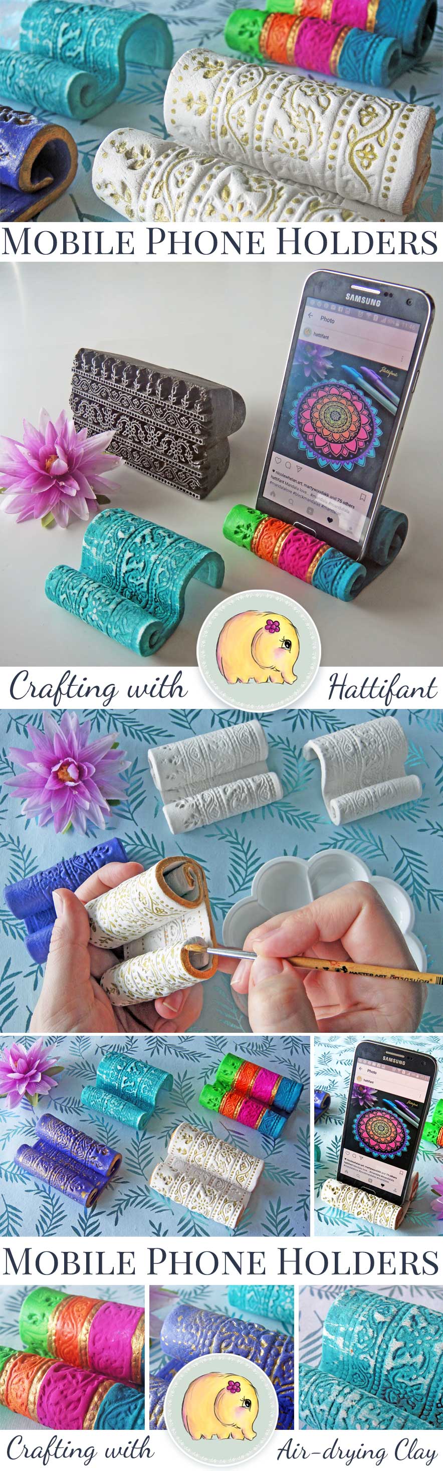 Hattifant's DIY Clay Mobile Cell Phone Holders