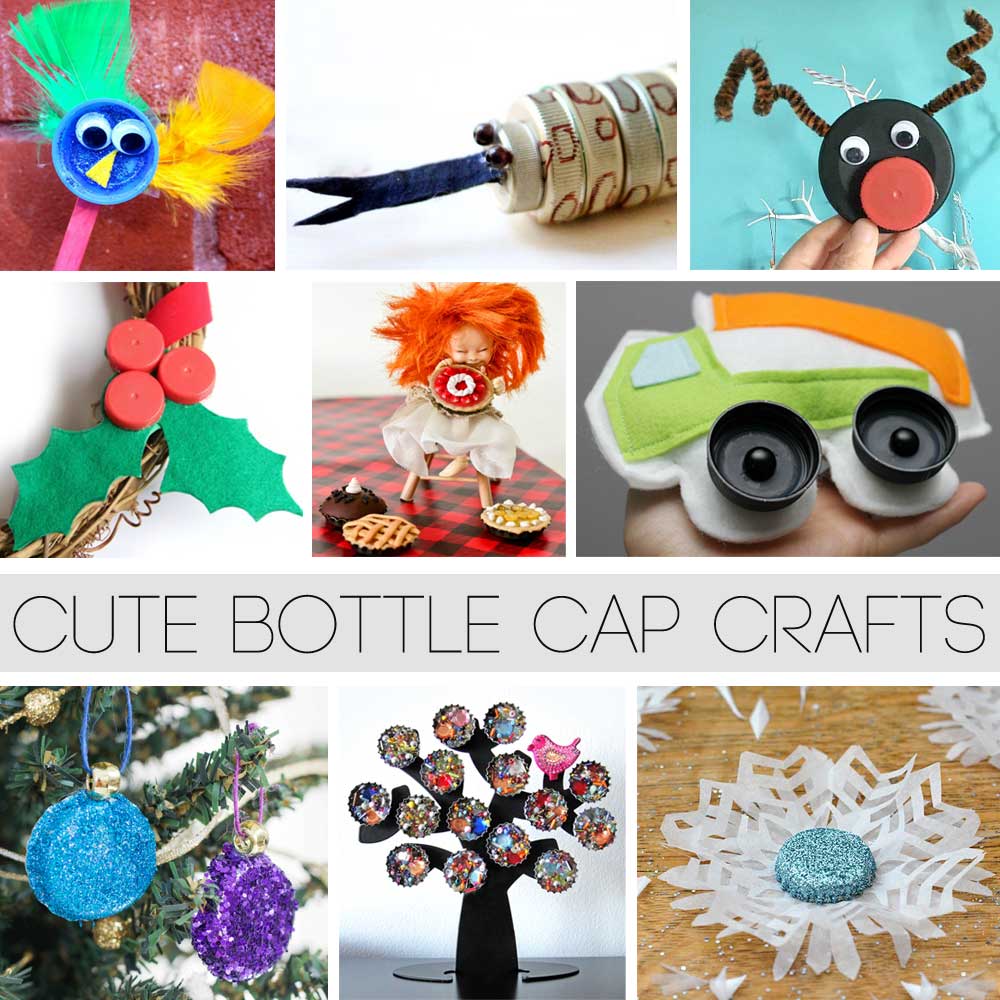 Hattifant Recycle Craft Plastic Metal bottle caps ideas